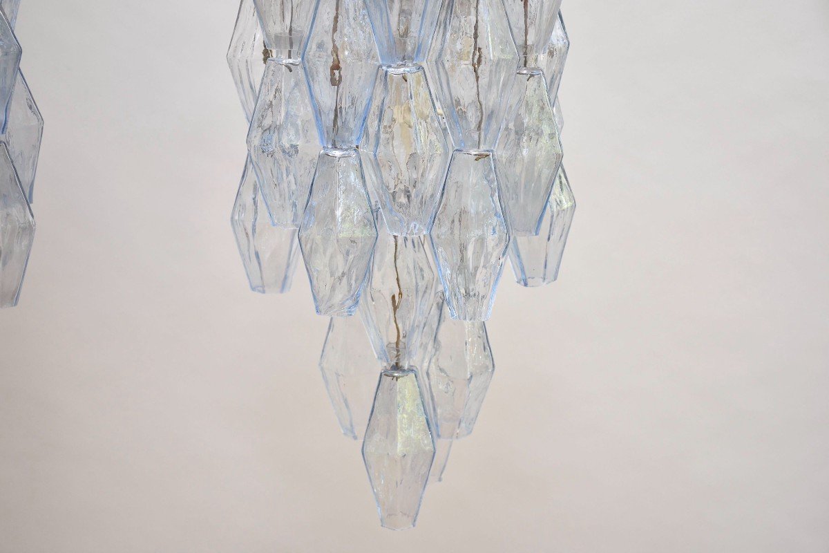 A Pair Of Carlo Scarpa Chandeliers For Venini Murano-photo-4