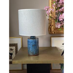 Swedish Blue Ceramic Table/desk Lamp 1960s By Marianne Westman