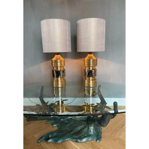 Pair Of Ceramic Table Lamps By Bitossi