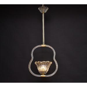 Murano Glass Chandelier By Barovier & Toso