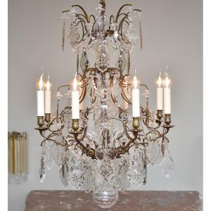 Early 20th Century Rococo Style Crystal Chandelier