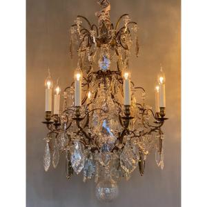 Lustre En Cristal De Style Rococo Du Début Du 20e Siècle