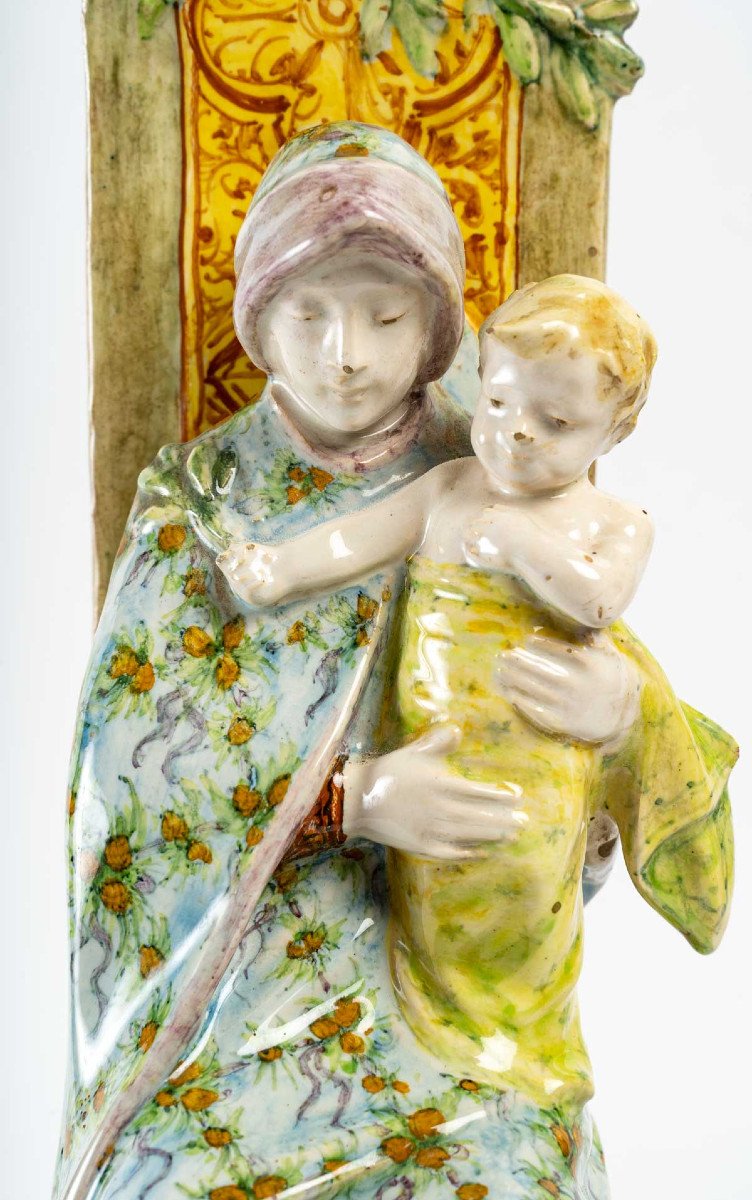 Bologna, Manufacture Angelo Minghetti- The Madonna Of The Olives, Circa 1896.-photo-2