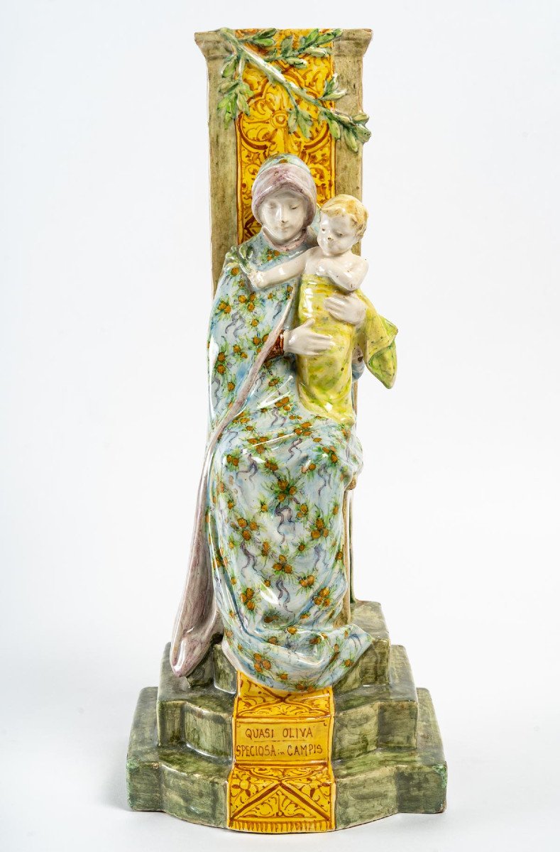 Bologna, Manufacture Angelo Minghetti- The Madonna Of The Olives, Circa 1896.-photo-1