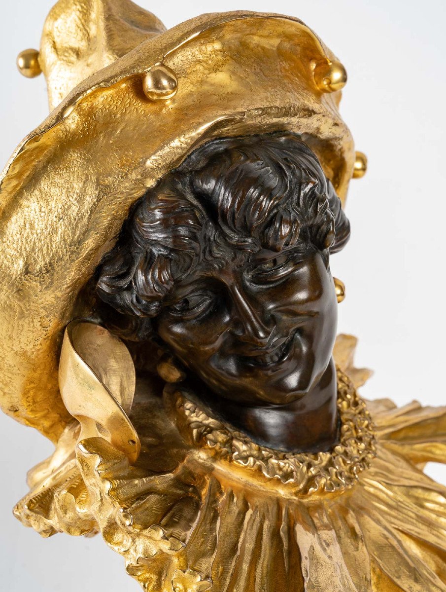 Colombina-bust In Bronze With Double Patina.circa 1893. Ernest Seger-photo-2