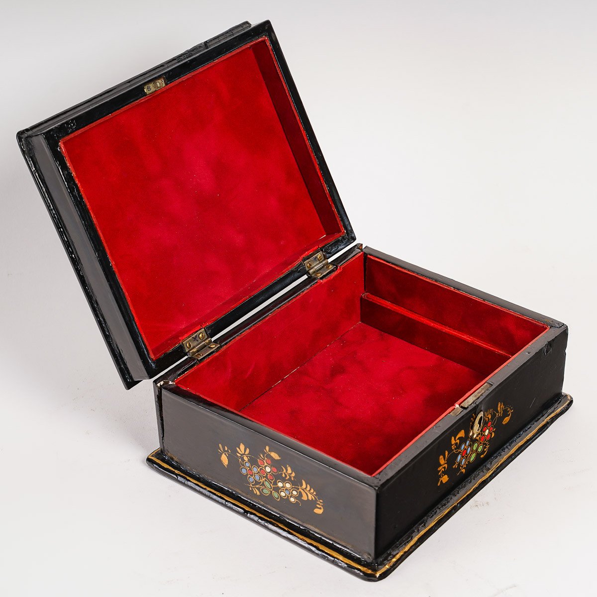 Pont-a-mousson.-box Napoleon III Period Floral Decor Burgauté.circa 1850-photo-4