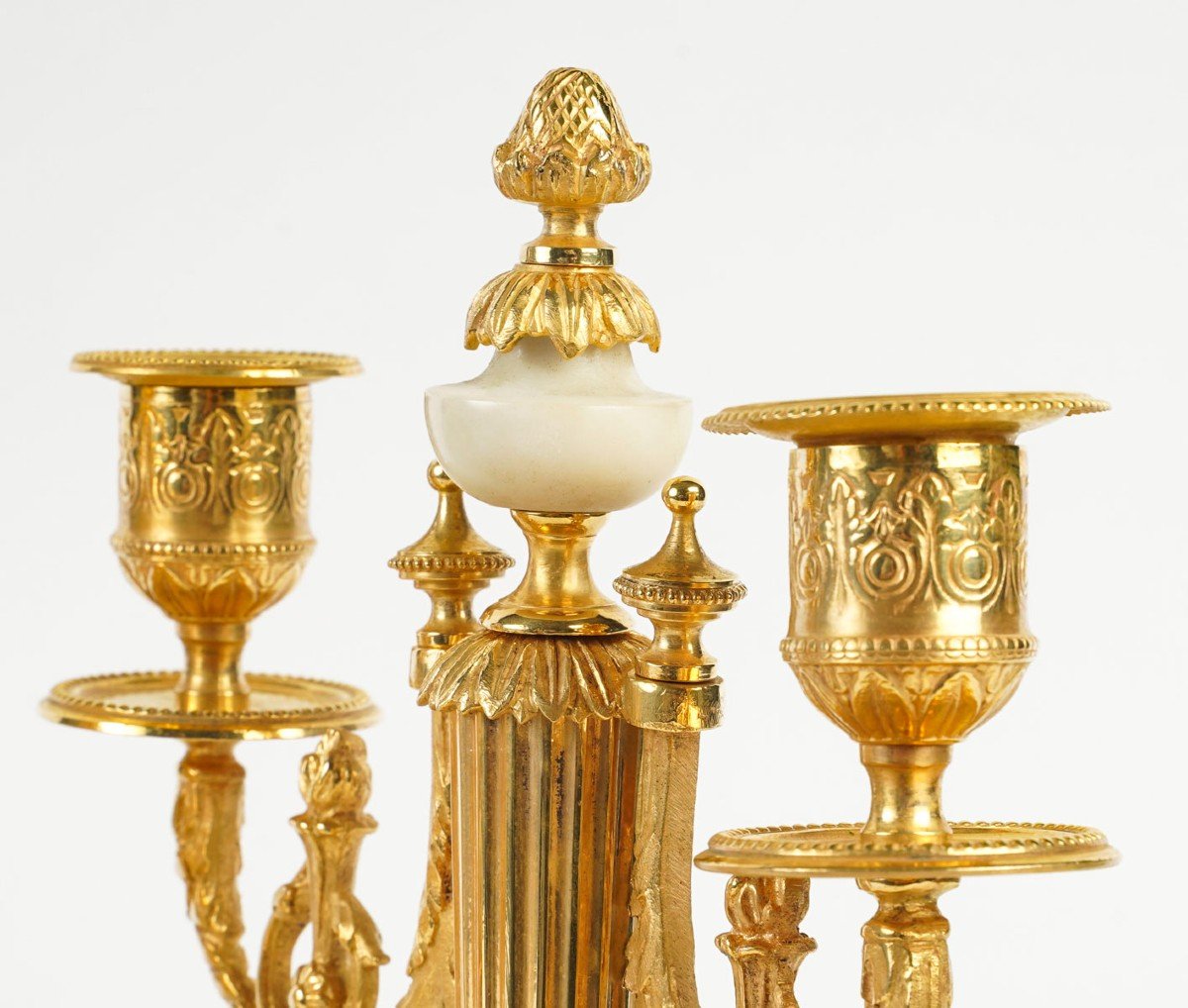 l'Amour Poète- Garniture De Cheminée Ou De Bureau d'Atours Louis XVI. Circa 1880.-photo-4