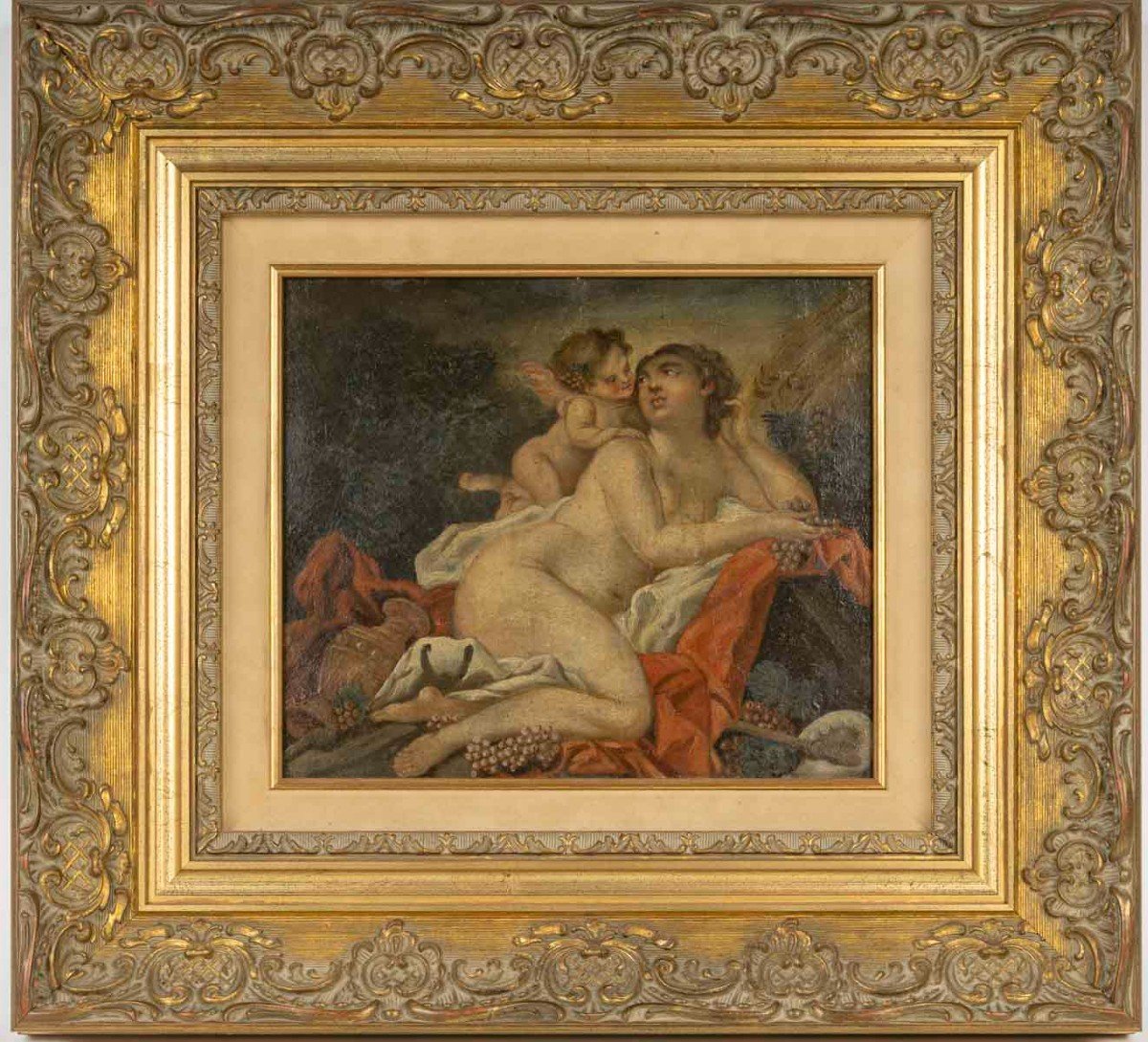 Bacchic Nymph And Putto, 1784. Painting Attributed To Caresme