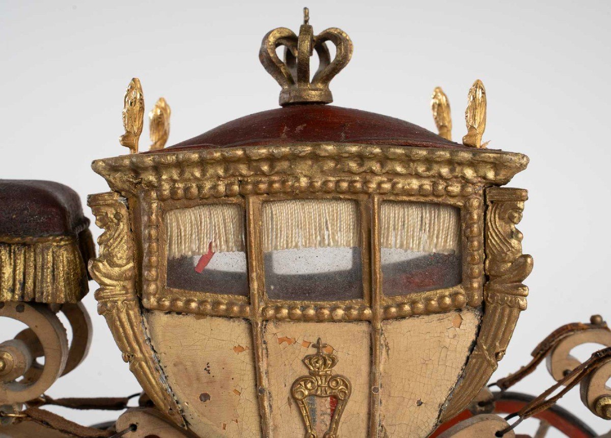 Rare Scale Model Of A Ceremonial Carriage From The End Of The 18th-beginning Of The 19th Century-photo-4