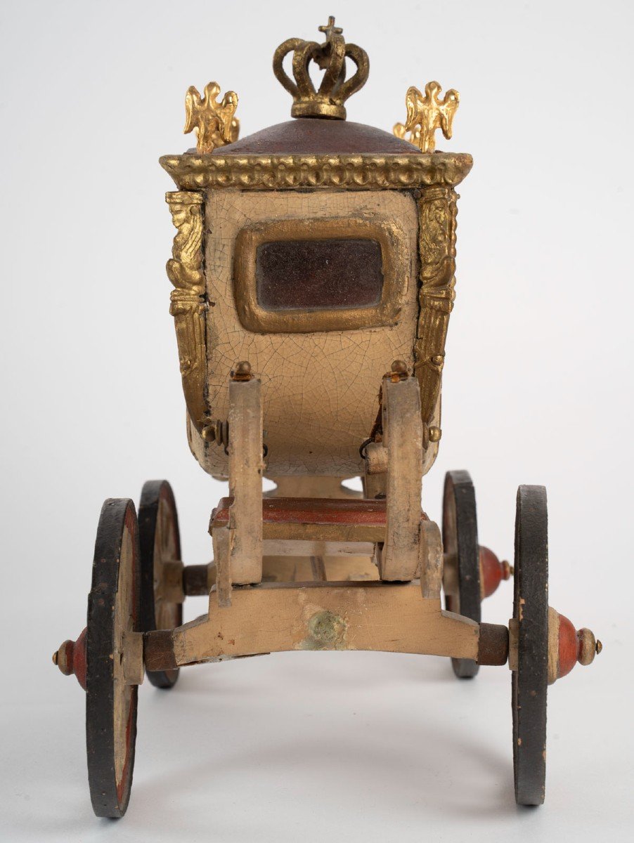 Rare Scale Model Of A Ceremonial Carriage From The End Of The 18th-beginning Of The 19th Century-photo-1