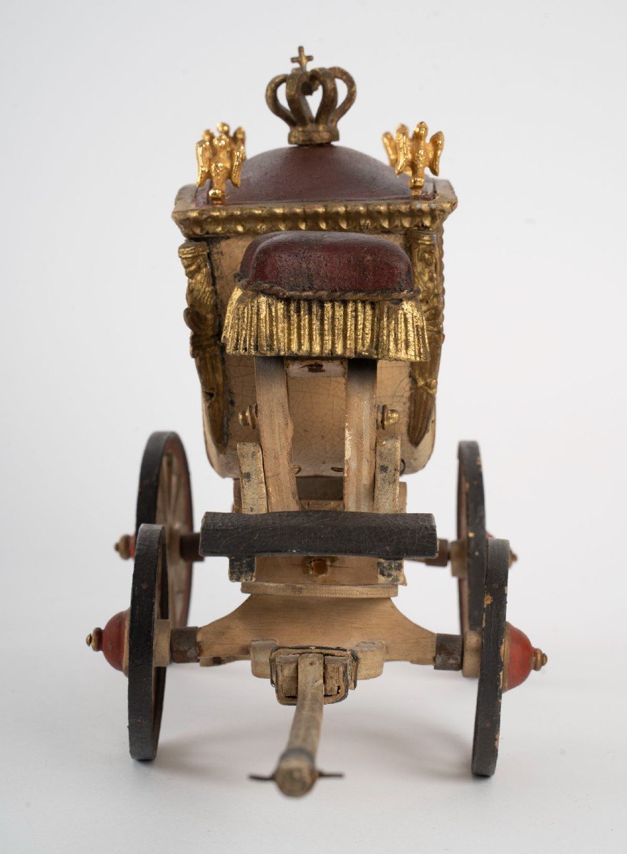 Rare Scale Model Of A Ceremonial Carriage From The End Of The 18th-beginning Of The 19th Century-photo-4