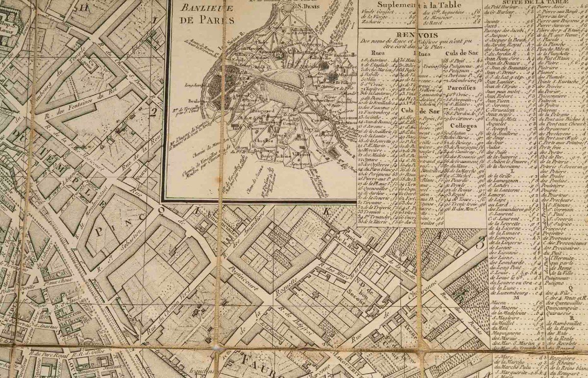 Esnault § Rapilly, à Paris- Plan Routier De Paris d'Epoque Louis XVI, 1786-photo-4