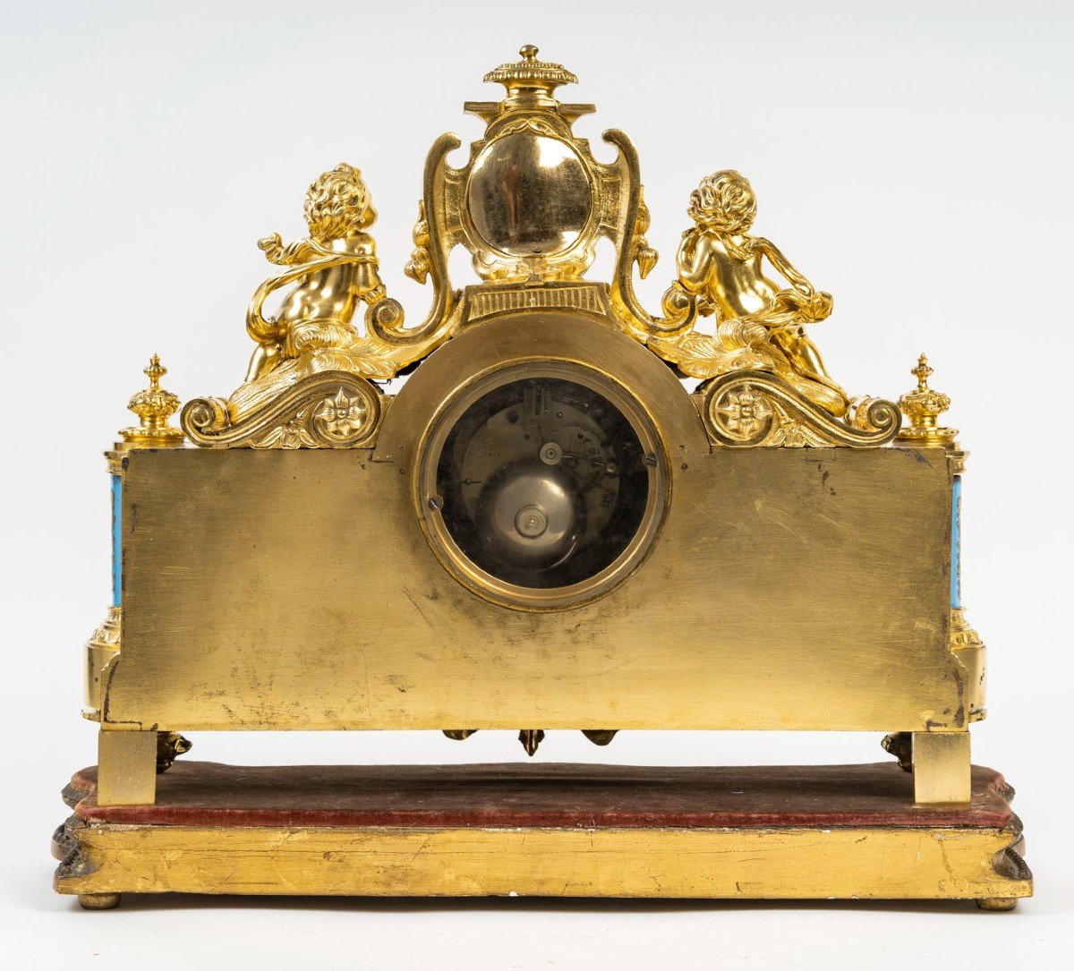 Bourdin, Horloger Du Roy - Restoration Period Clock In Gilt Bronze And Sèvres Porcelain-photo-4