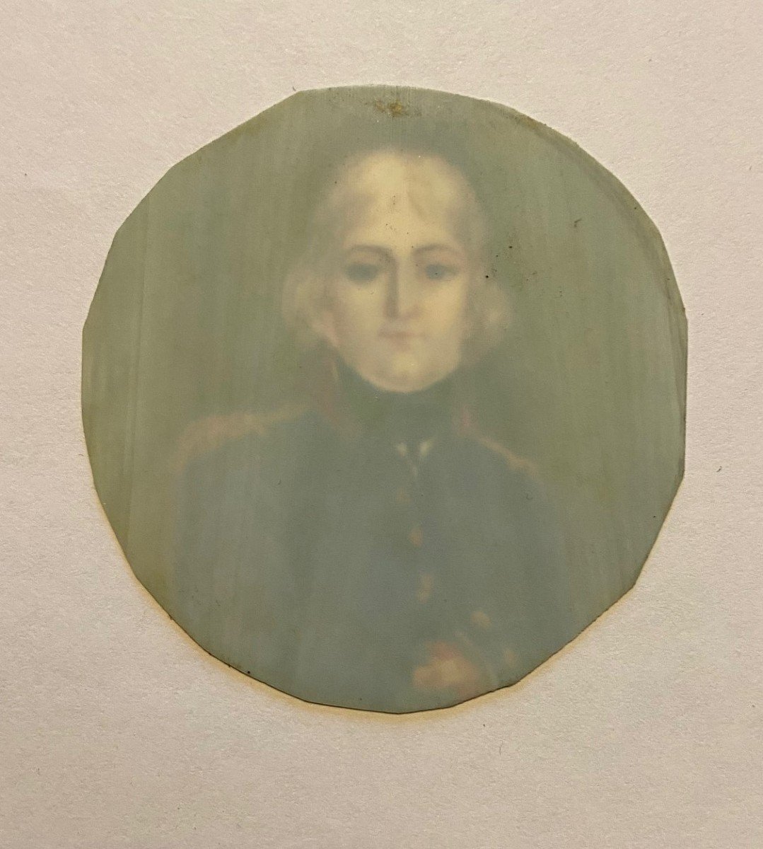 Miniature, Portrait Of An Officer From The 1st Empire Period-photo-3