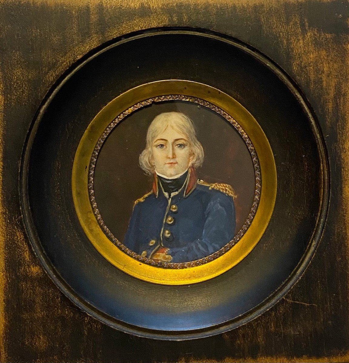 Miniature, Portrait Of An Officer From The 1st Empire Period