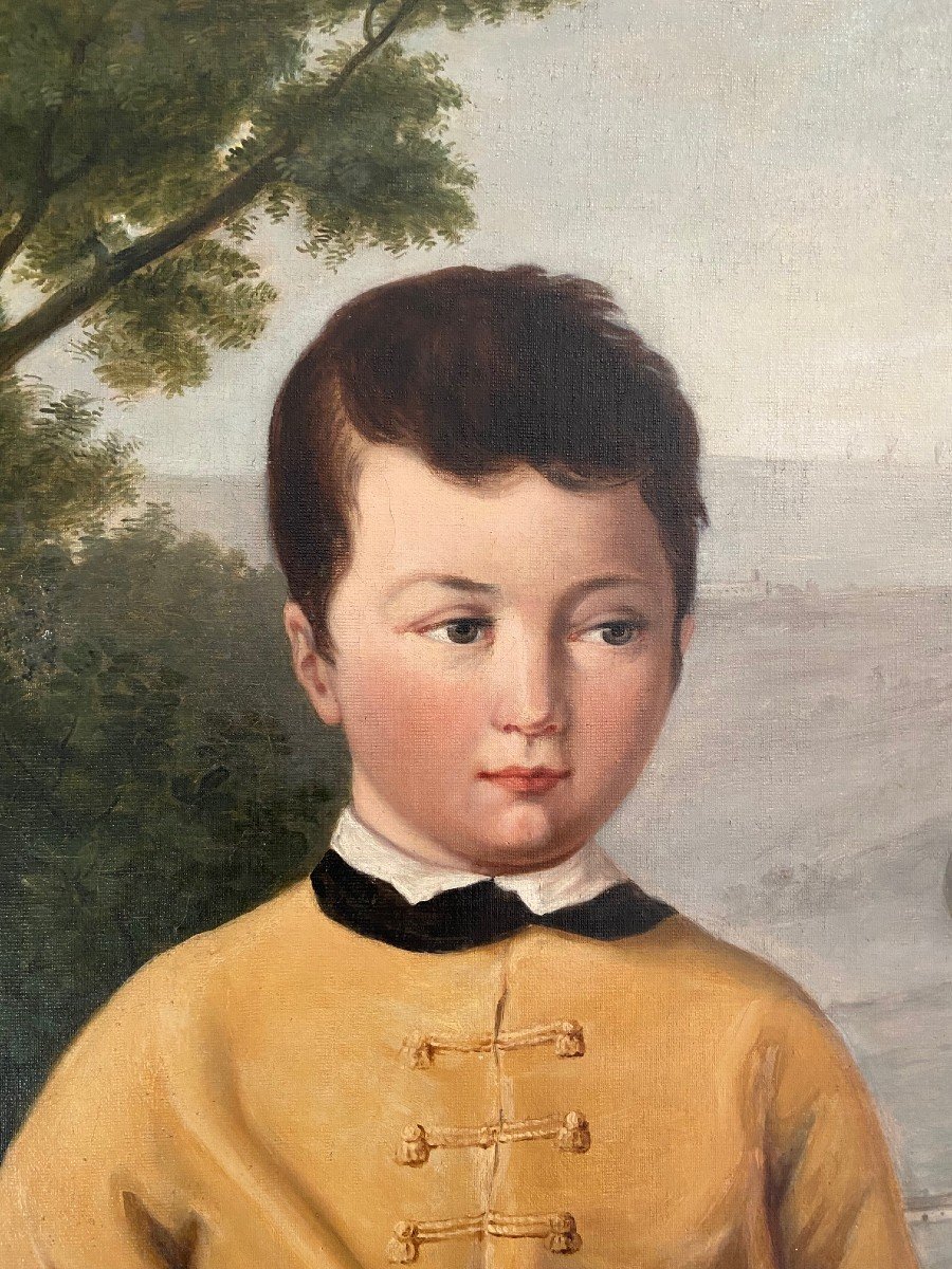 Portrait Of Yvan De Villeperdrix, Oil On Canvas, Mid-19th Century-photo-3