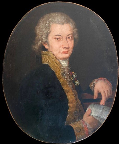 Hermanus Numan, Portrait d'Officier De La Marine Royale, XVIIIème Siècle