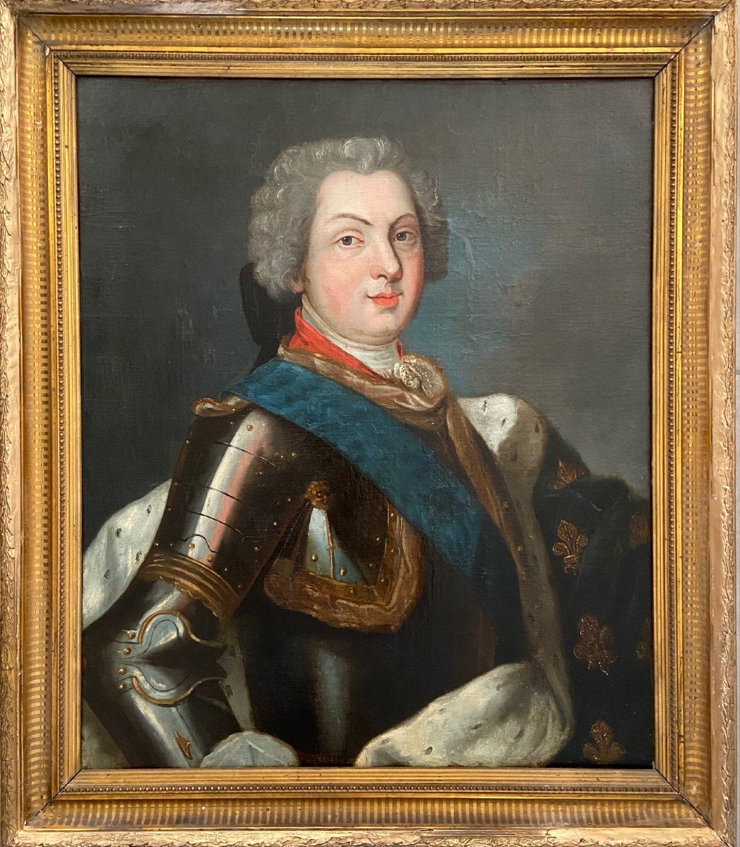 Portrait De Louis De France XVIIIème, Dauphin De France, Huile Sur Toile-photo-2