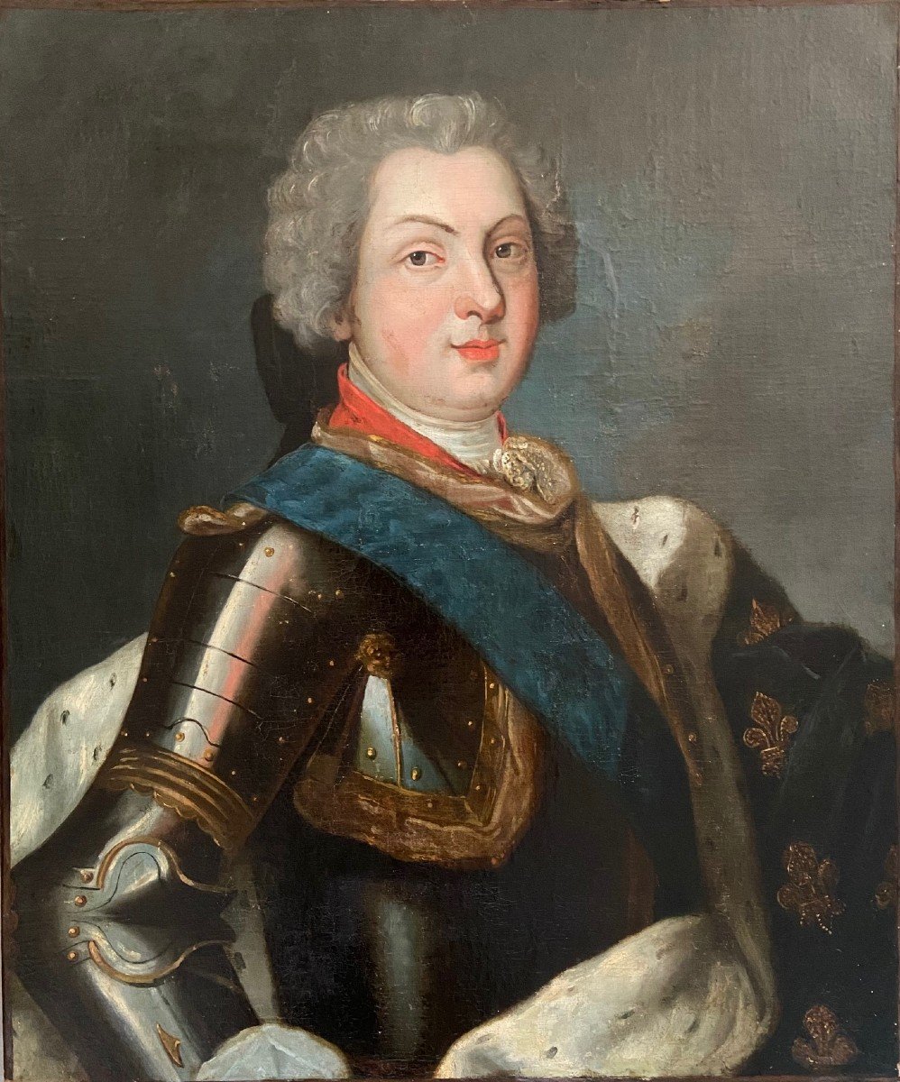 Portrait De Louis De France XVIIIème, Dauphin De France, Huile Sur Toile-photo-3