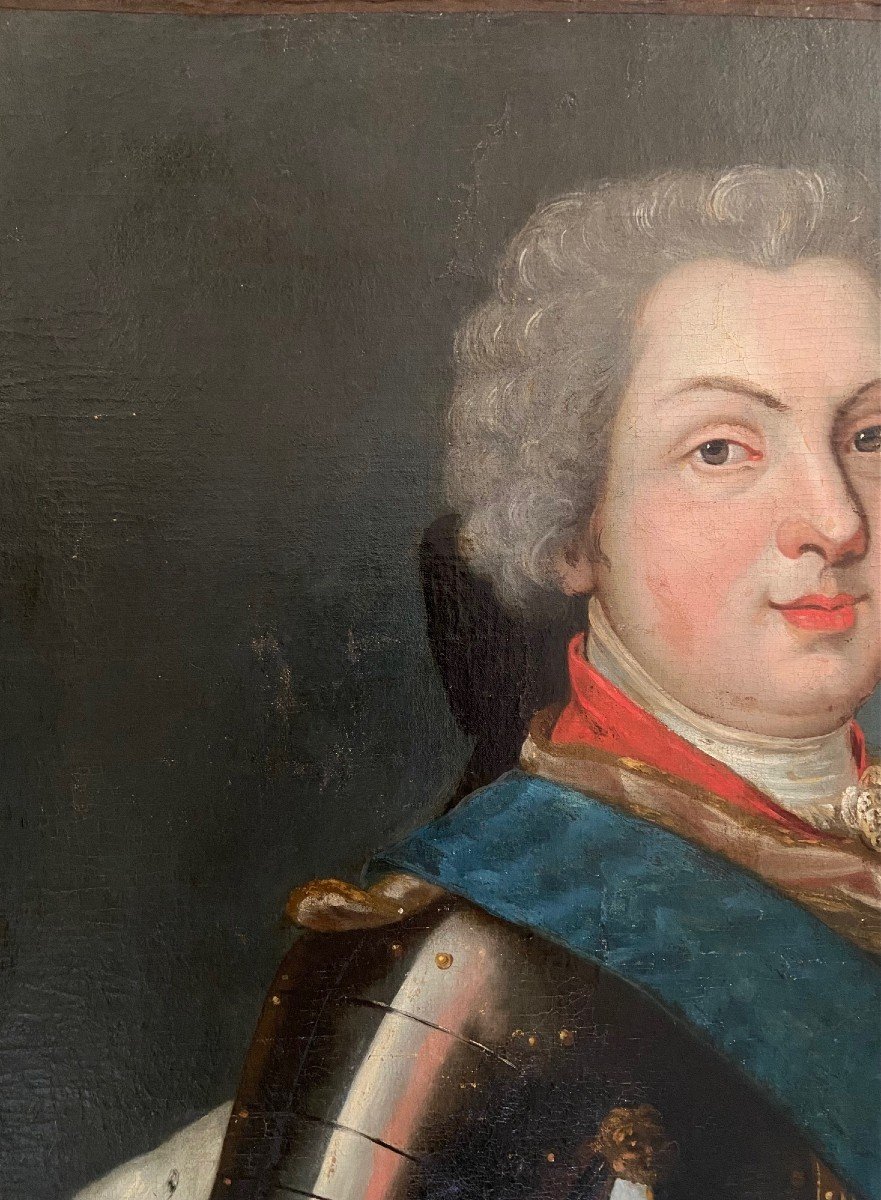 Portrait De Louis De France XVIIIème, Dauphin De France, Huile Sur Toile-photo-4