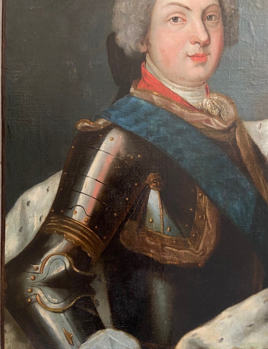 Portrait De Louis De France XVIIIème, Dauphin De France, Huile Sur Toile-photo-2