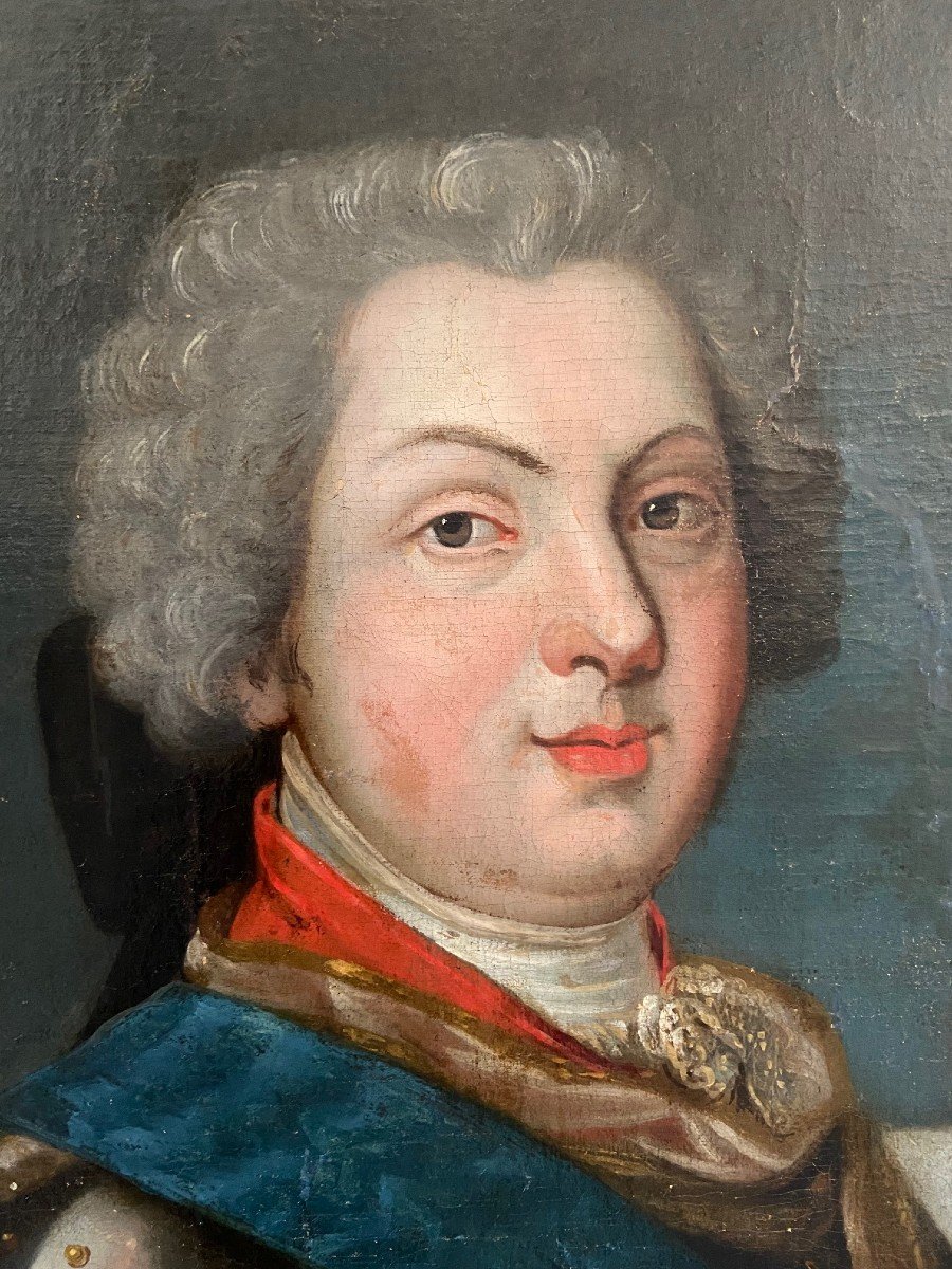 Portrait De Louis De France XVIIIème, Dauphin De France, Huile Sur Toile-photo-3