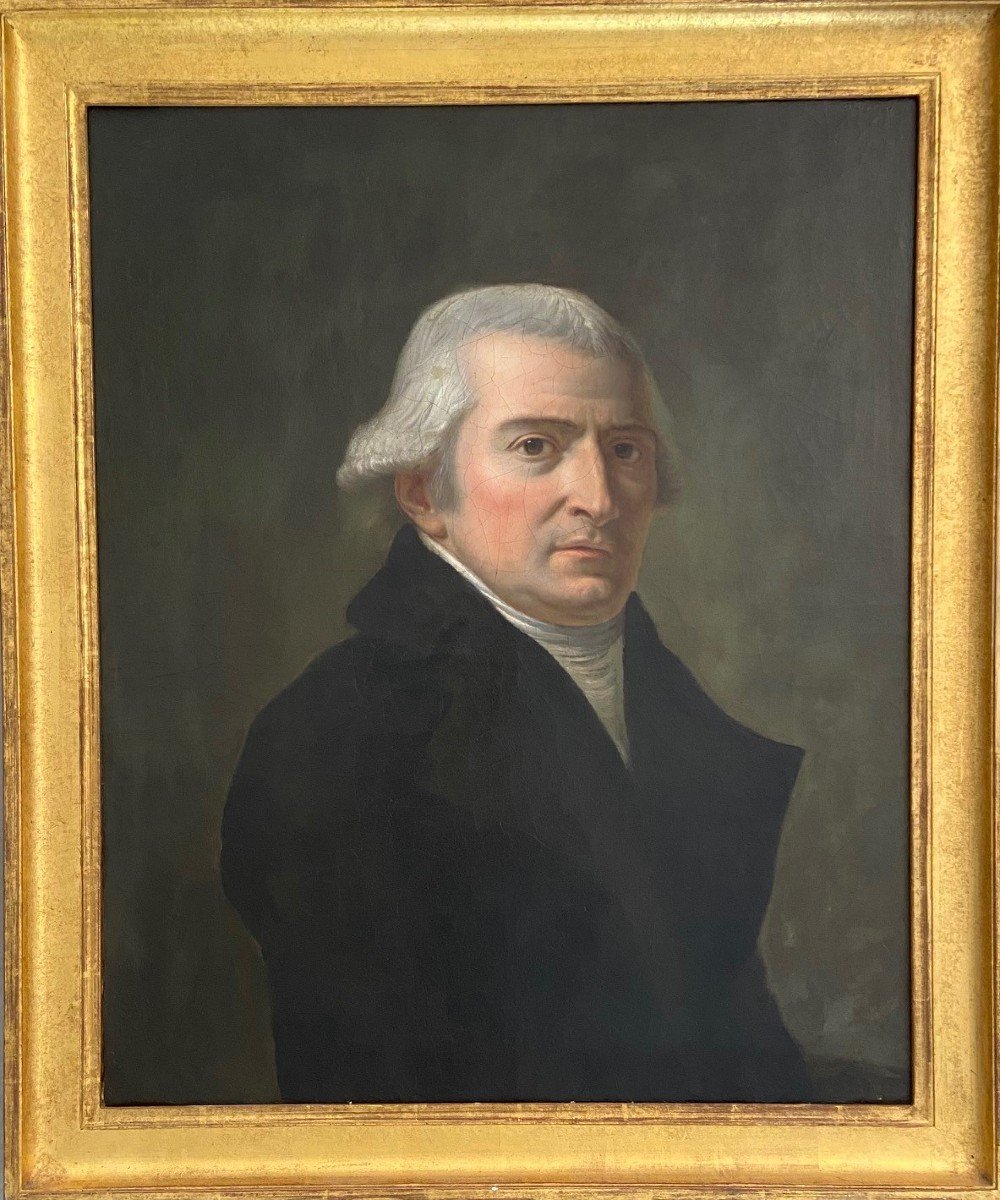 Portrait Of A Notable, Directoire/consulate Period, Oil On Canvas, Late 18th-early 19th Century-photo-2