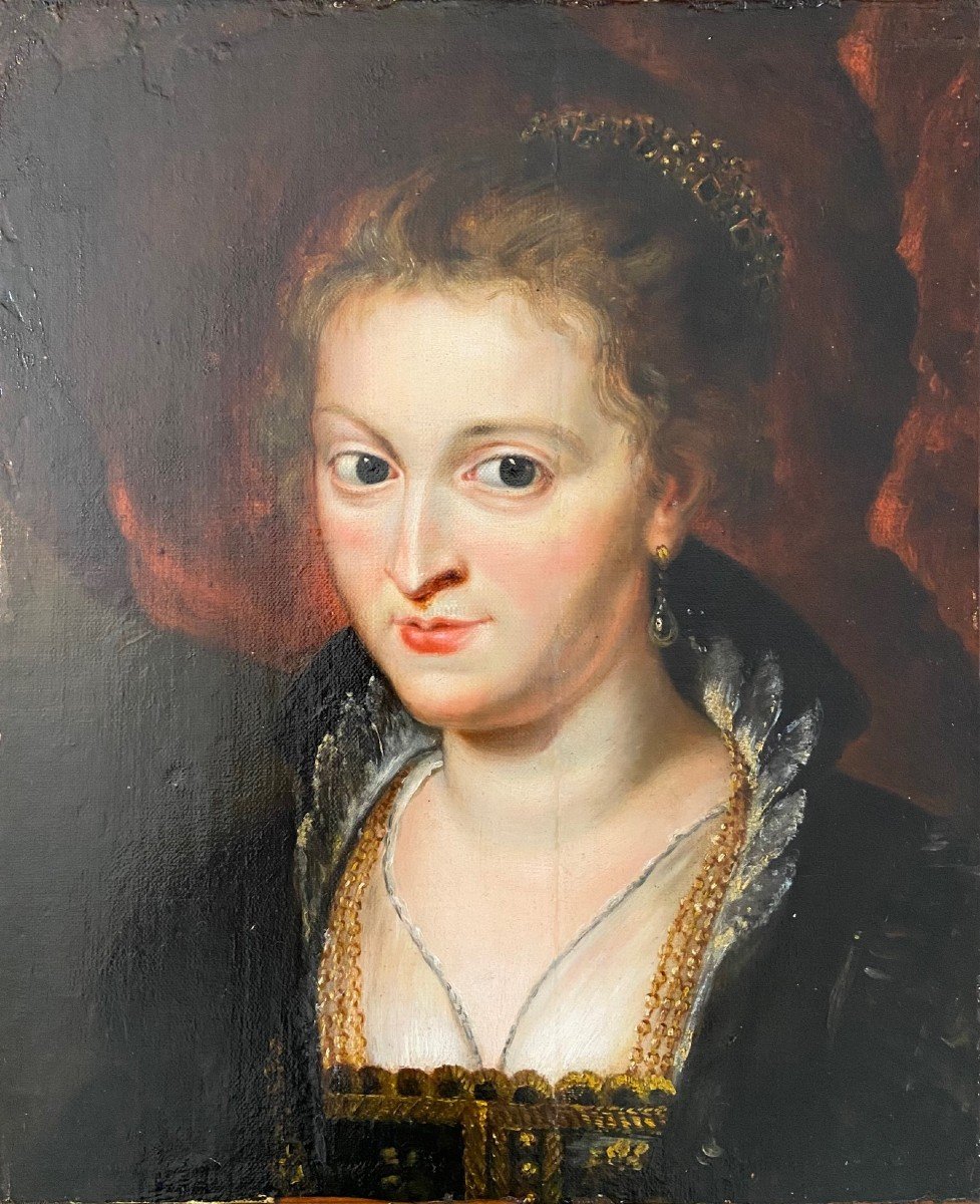 Portrait Of Suzanne Fourment, Oil On Canvas Mounted On Panel, 18th Century