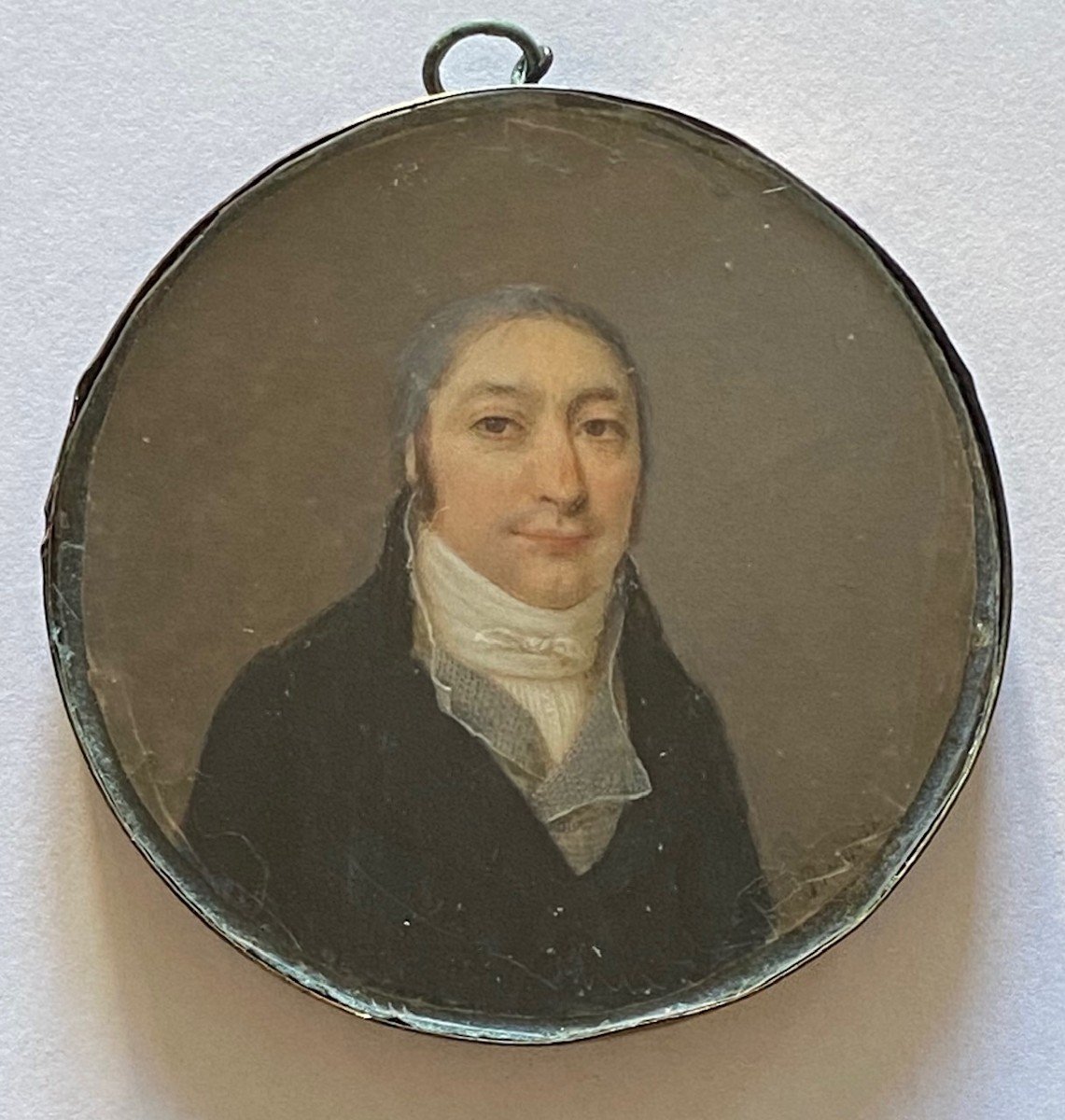 Boudoux Jean-françois, Miniature Sur Ivoire, Portrait De Notable,  XVIIIème Siècle