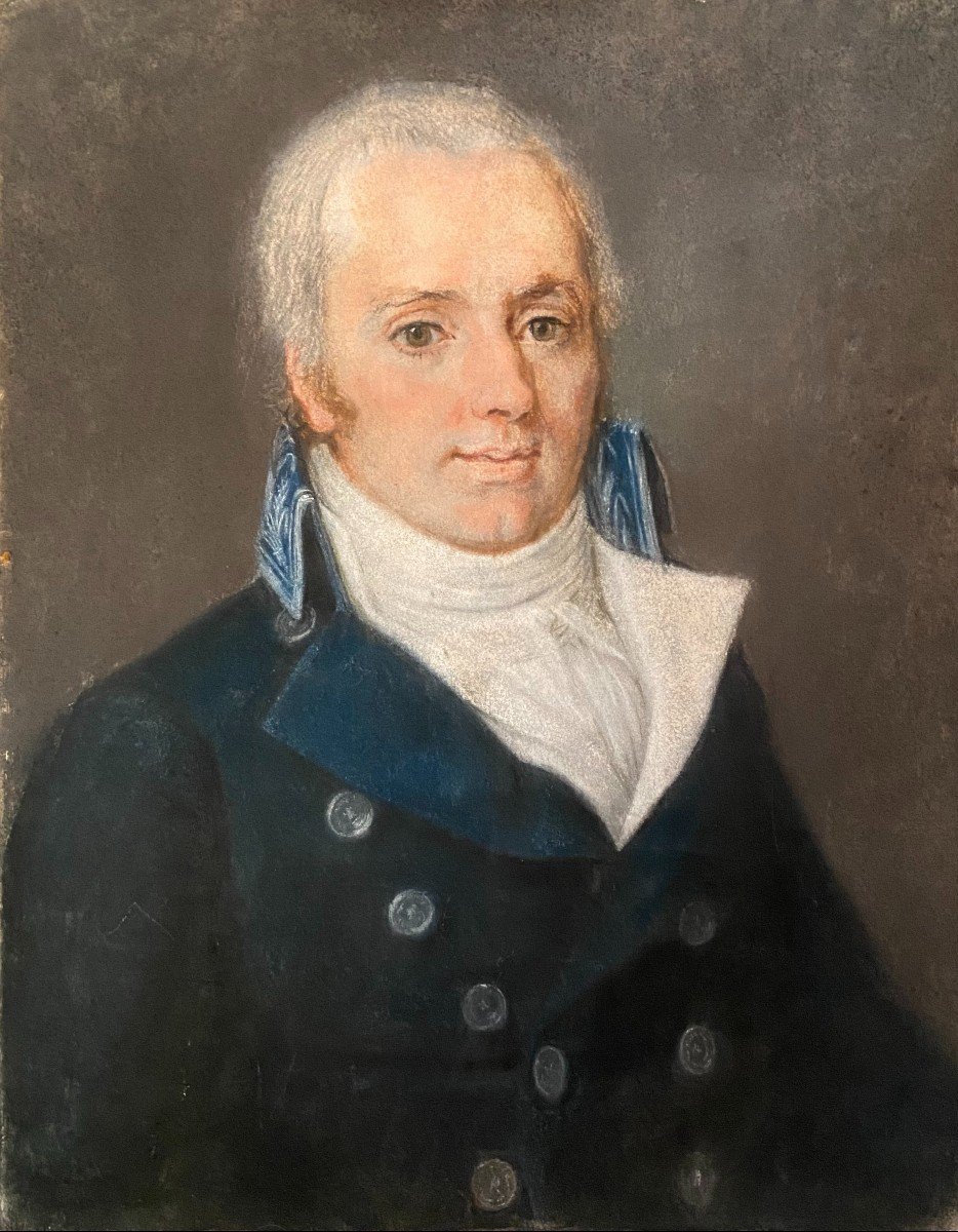 Portrait du comte Daru Pierre-Antoine-Noël-Bruno, 1er Empire, Pastel -photo-2