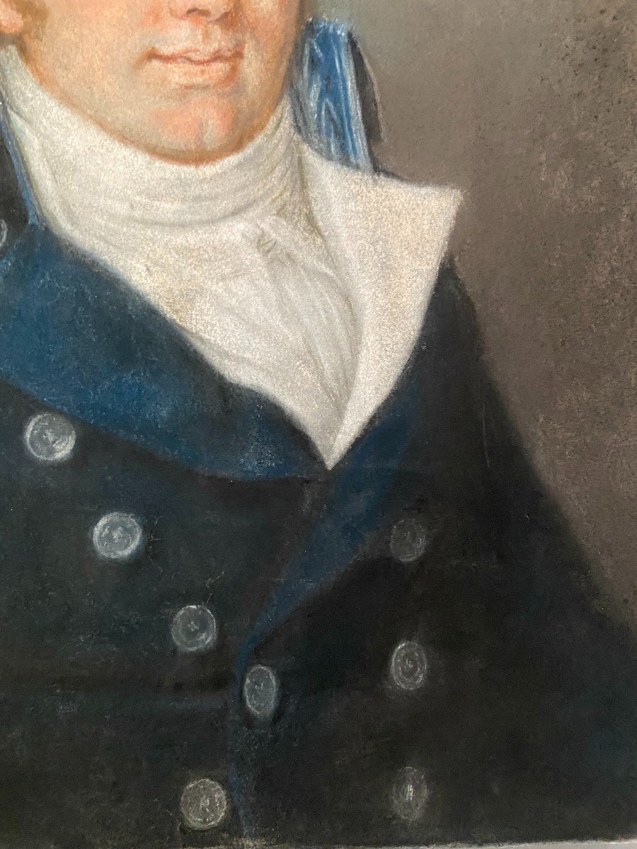 Portrait d'un commissaire de guerre, 1er Empire, Pastel -photo-1