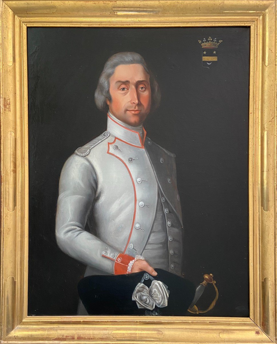 Portrait Du Chevalier d'Orcet, Capitaine Au Régiment De Beaujolais Sous Louis XVI