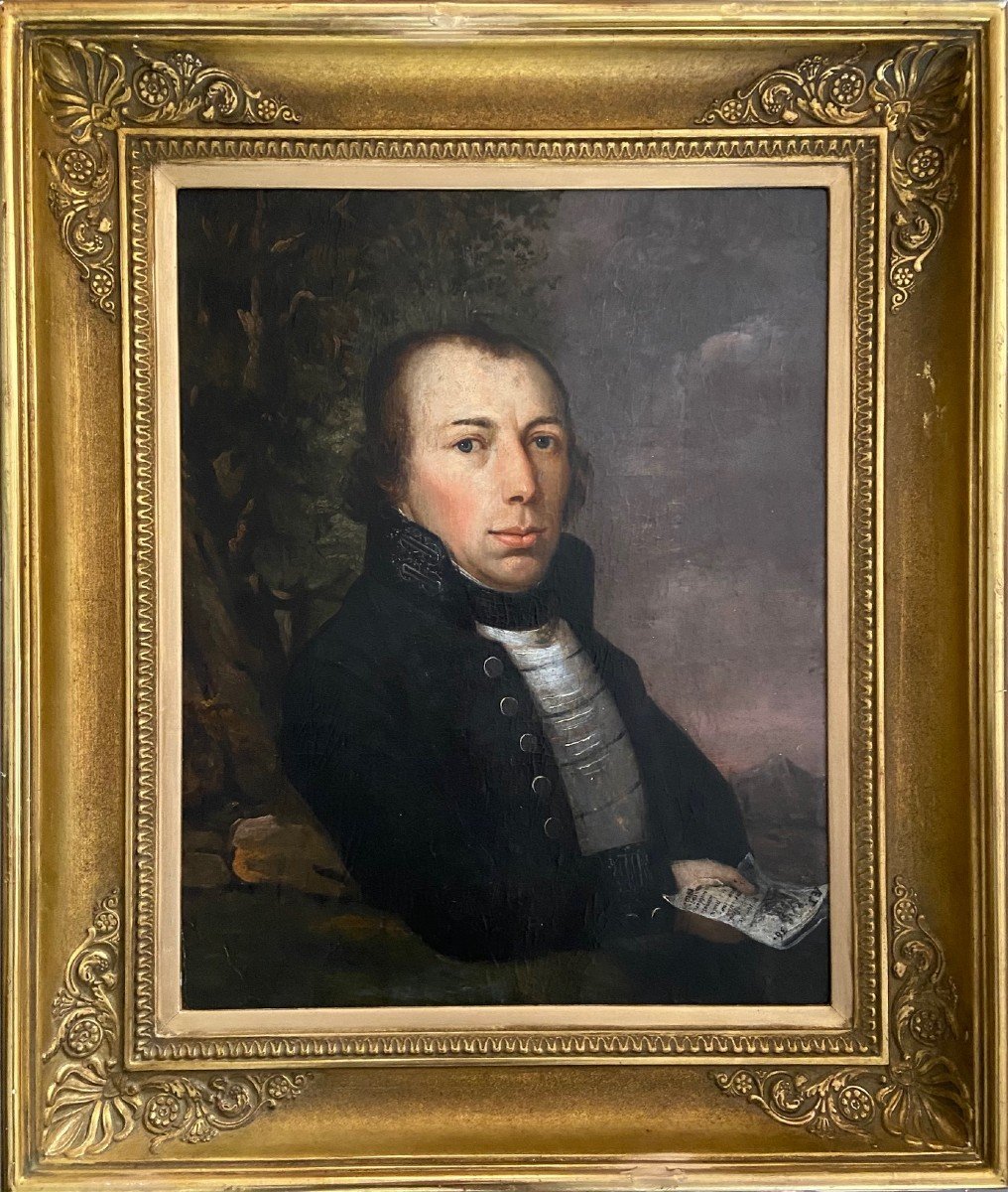 Portrait Of Herr Präminenn, Empire Period, Swiss School Dated 1810