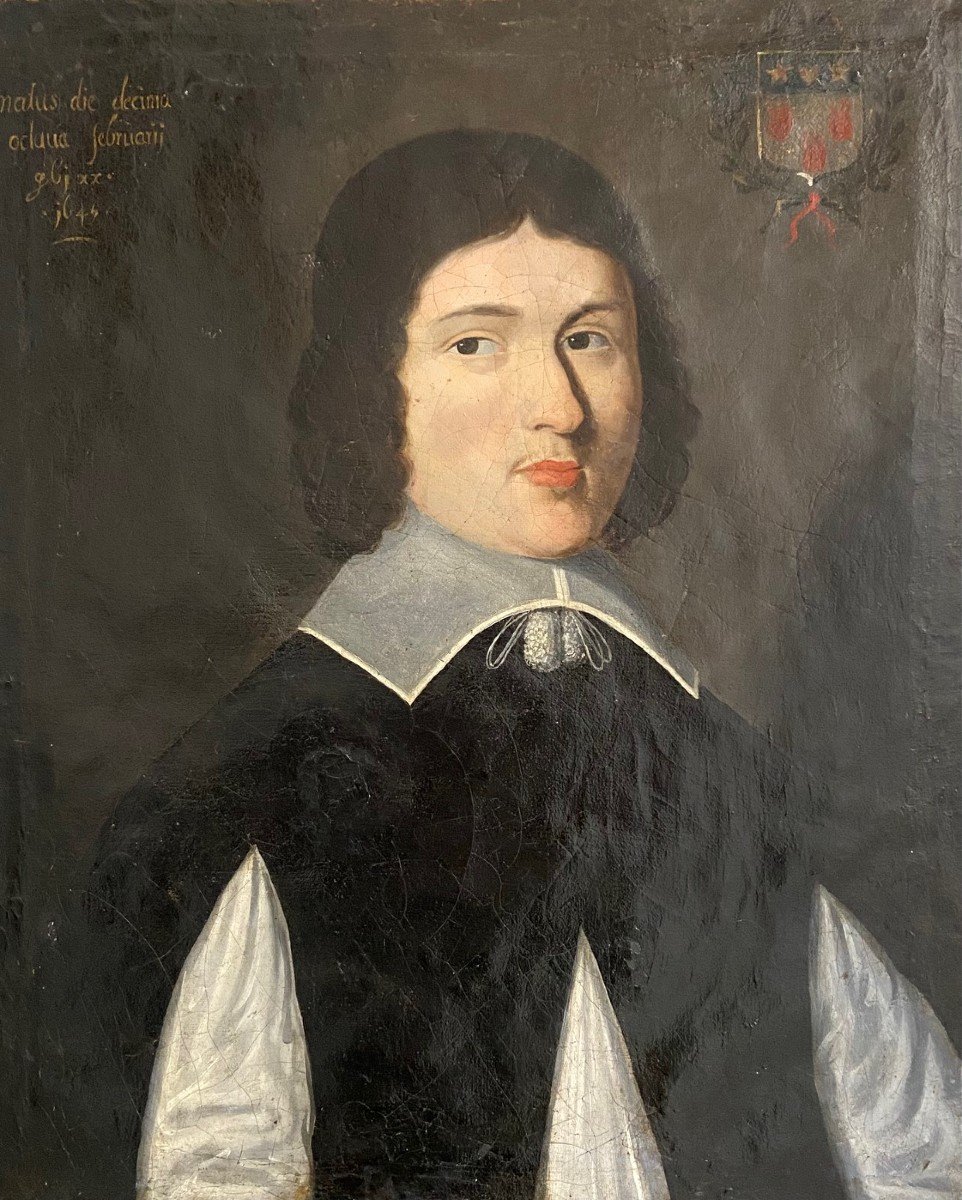 Portrait Of A Man, 17th Century, Dated 1645, Oil On Canvas-photo-2