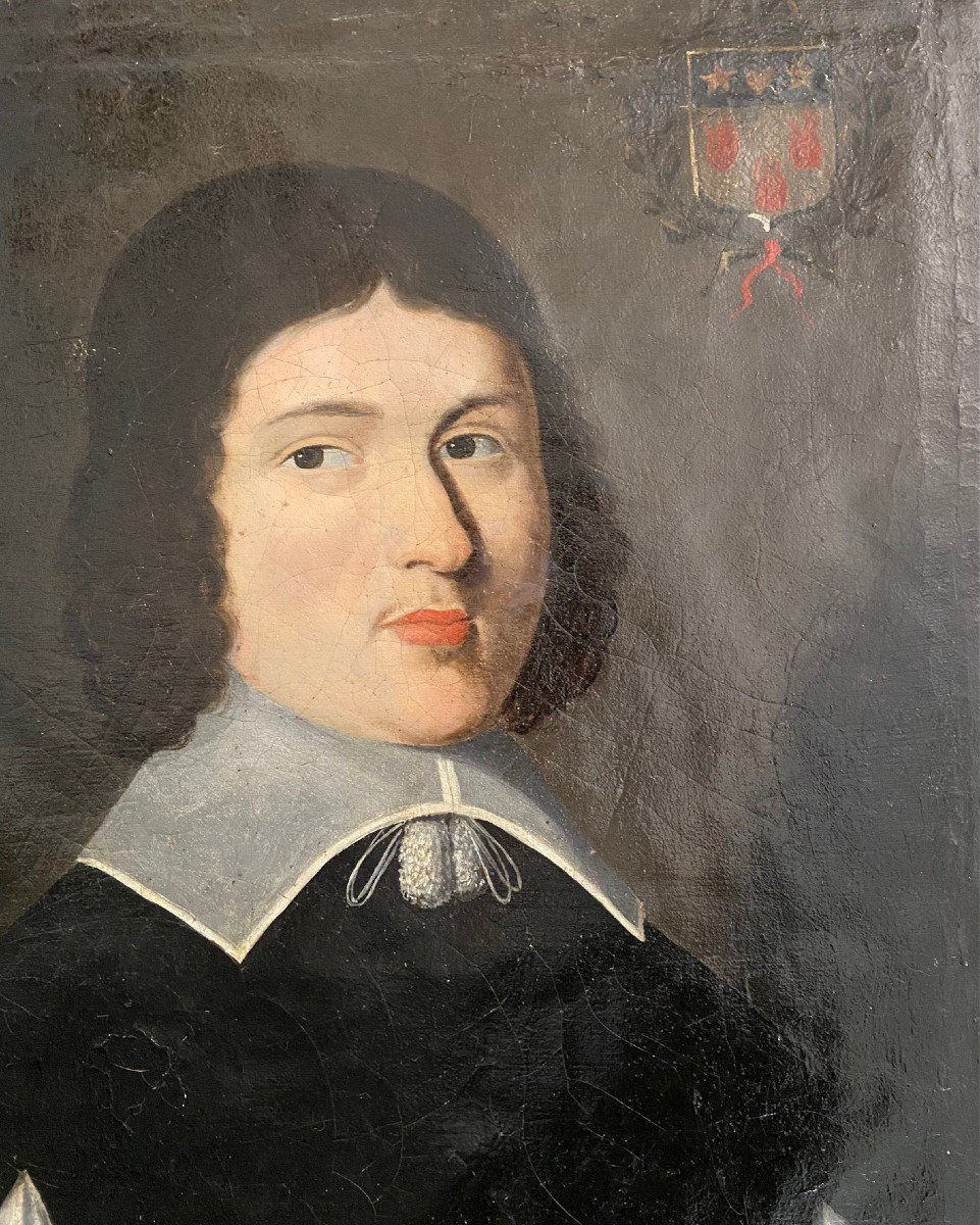 Portrait Of A Man, 17th Century, Dated 1645, Oil On Canvas-photo-4