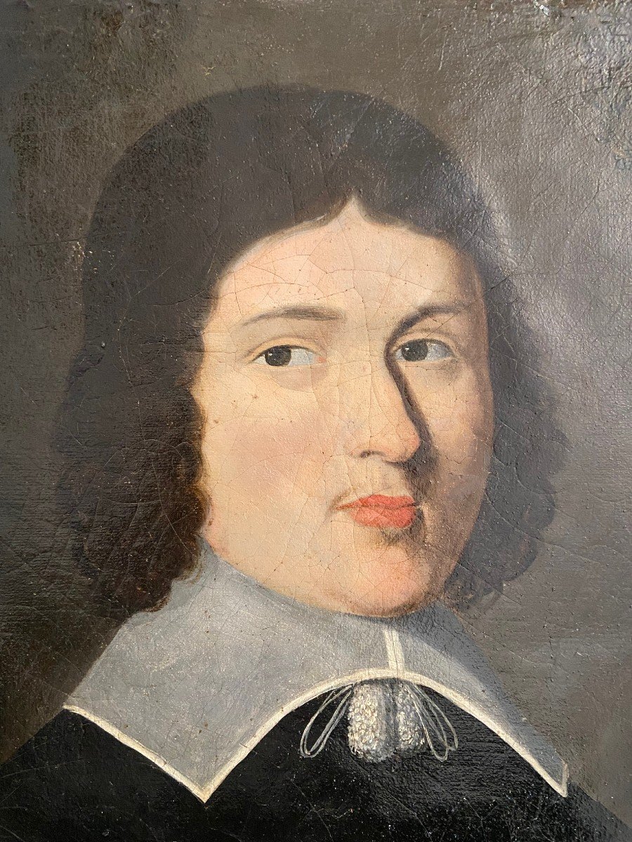 Portrait Of A Man, 17th Century, Dated 1645, Oil On Canvas-photo-3