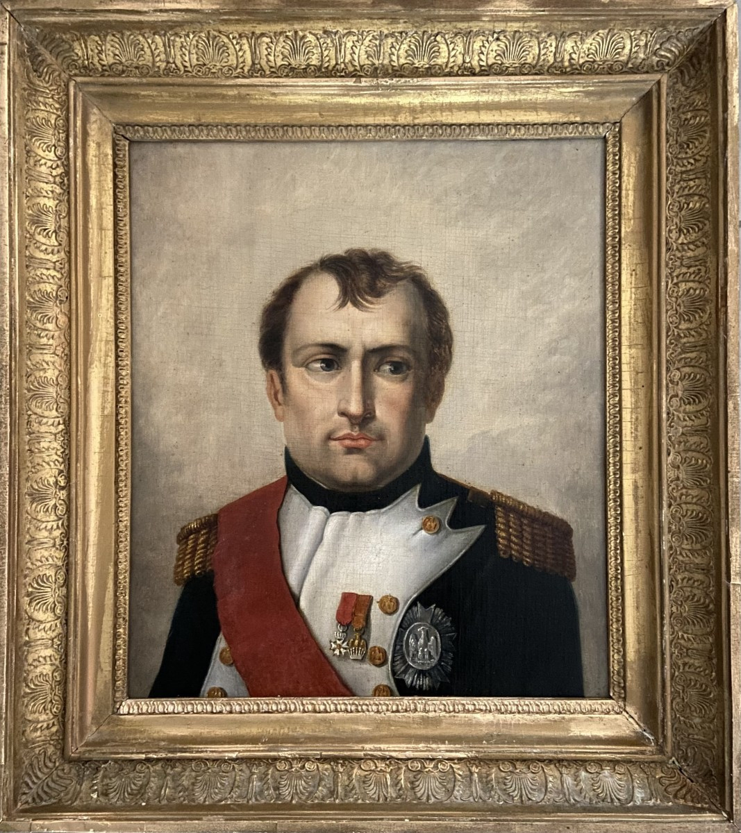 Portrait Of Napoleon Bonaparte, Oil On Canvas, Early 19th Century