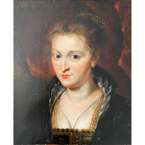 Portrait Of Suzanne Fourment, Oil On Canvas Mounted On Panel, 18th Century