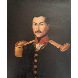 Portrait d'Officier, Garde Nationale, Monarchie Juillet 1830, Huile Sur Toile