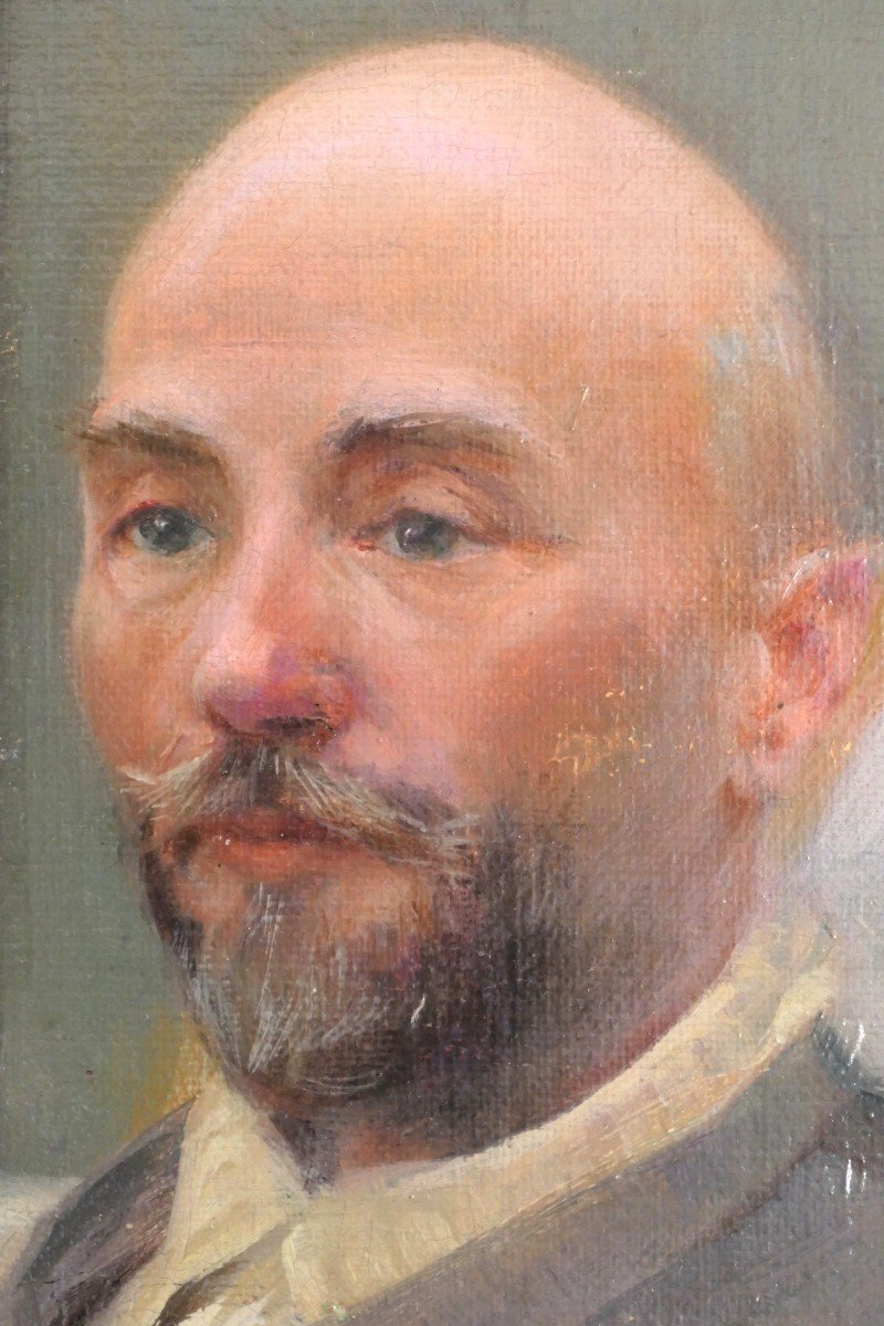 Peinture Impressionniste c1920 Portrait de Vladimir Illich Oulianov, dit Lénine