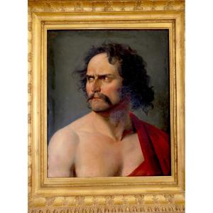 Attribué à Théodore Géricault circa 1820 étude au modèle Gerfant, Cavalier Mamelouk de Napoléon