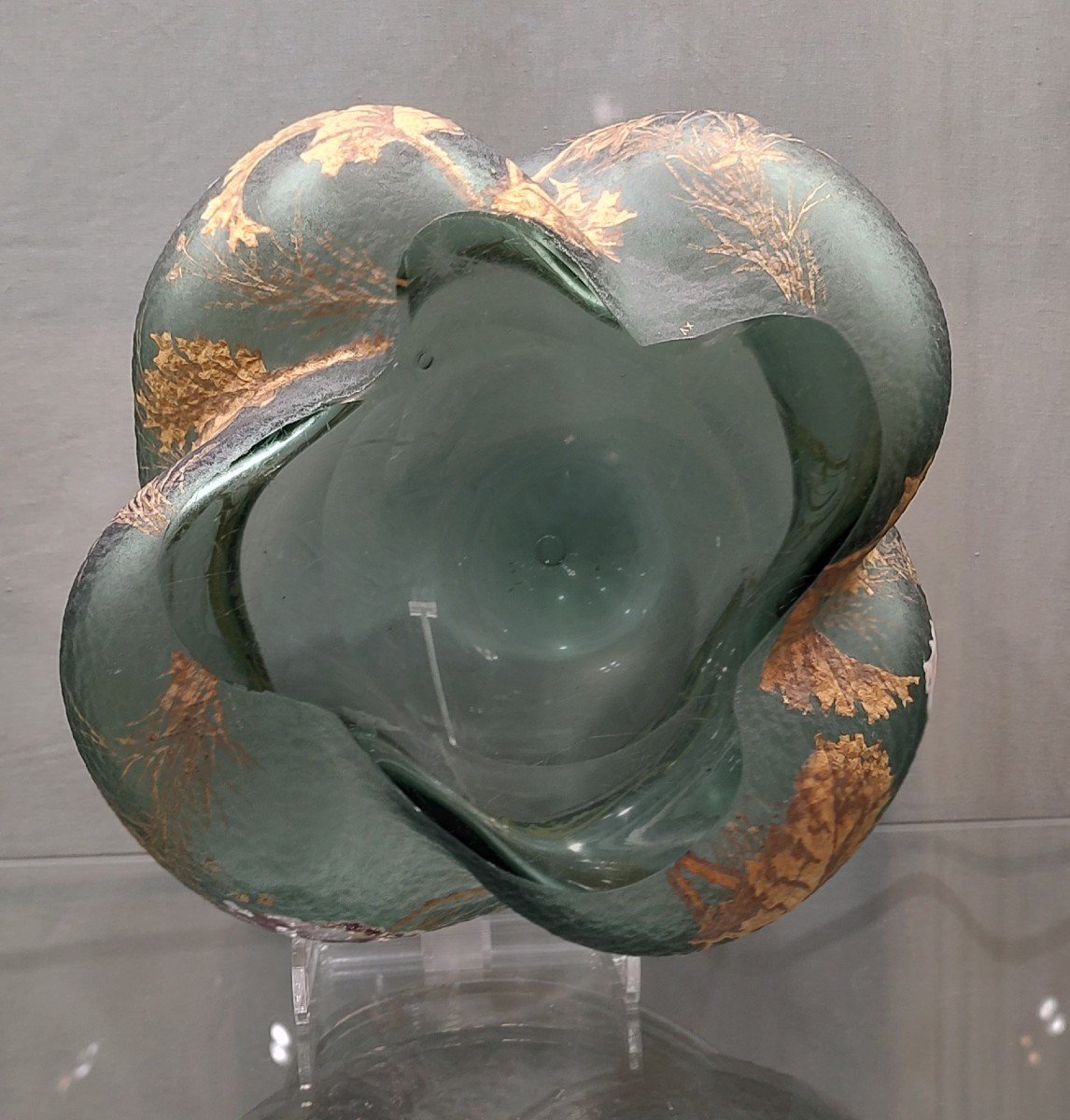 Legras (1839-1916) - Montjoye Glassworks - Important Lobed And Spiral Shaped Bowl.-photo-6