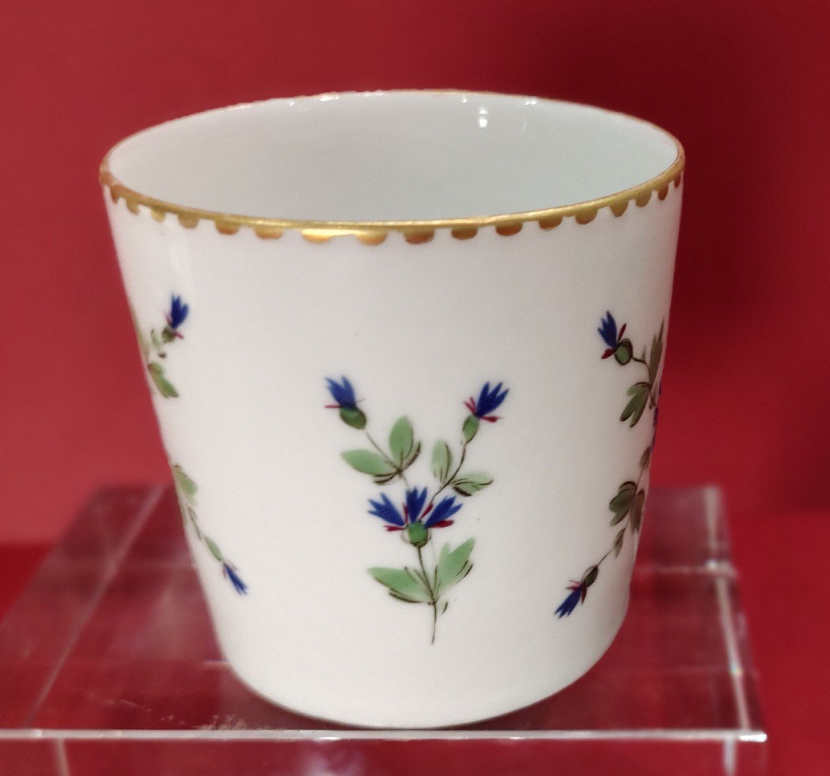 Manufacture De Locré - 18th Century - Big Chocolate Cup And Saucer.-photo-2