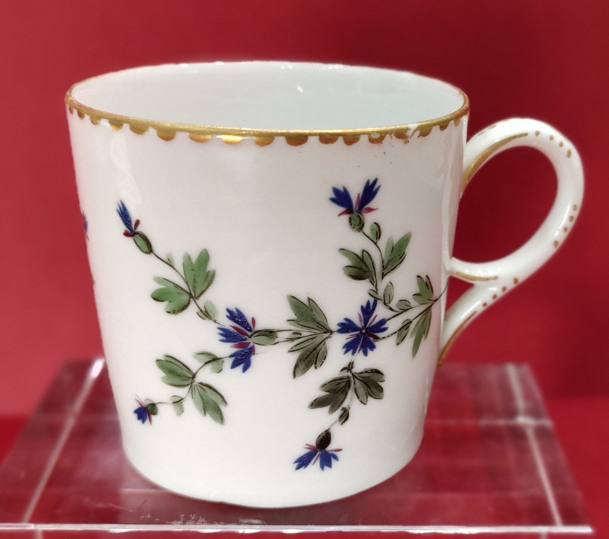 Manufacture De Locré - 18th Century - Big Chocolate Cup And Saucer.-photo-3