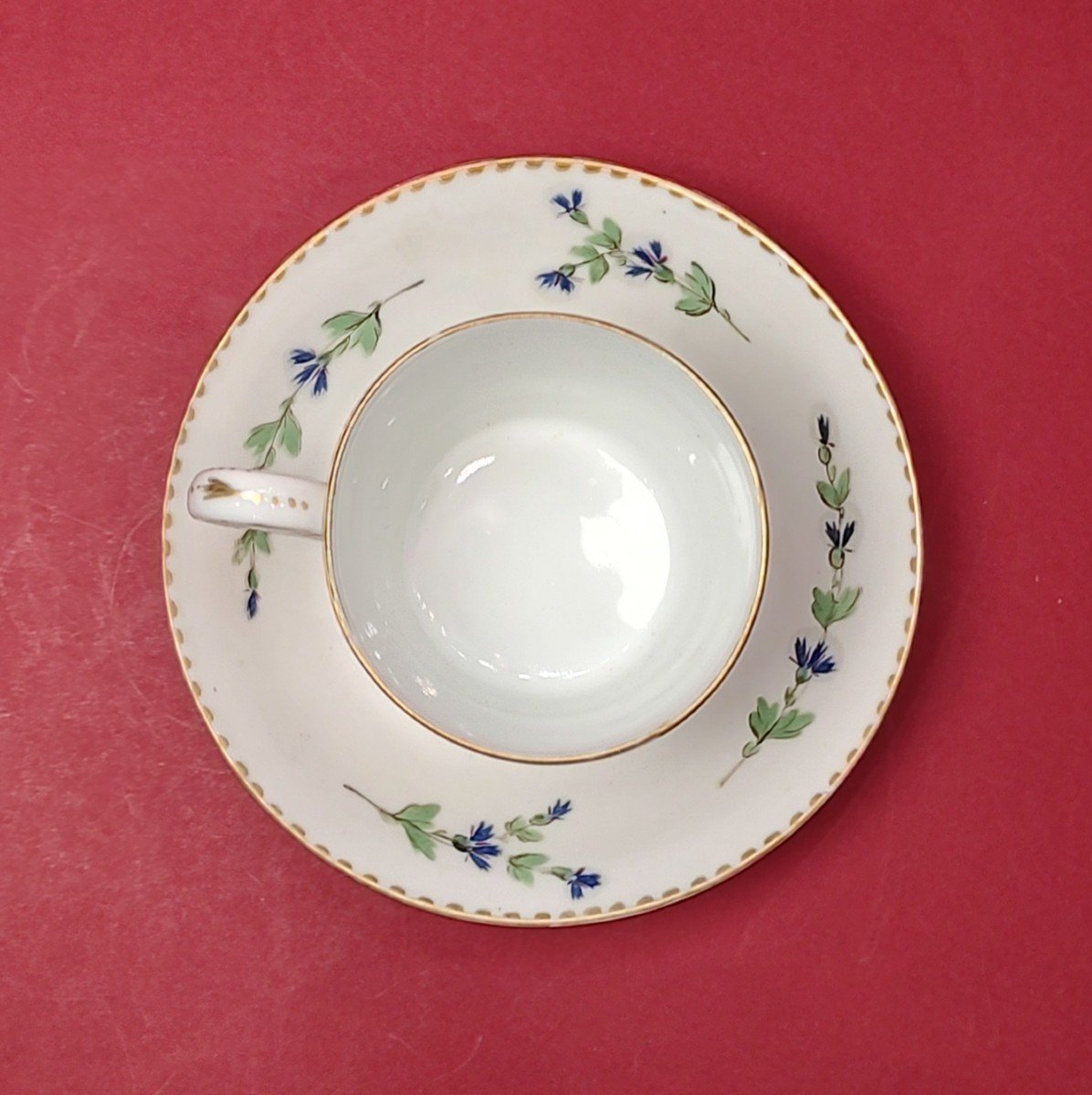 Manufacture De Locré - 18th Century - Big Chocolate Cup And Saucer.-photo-5