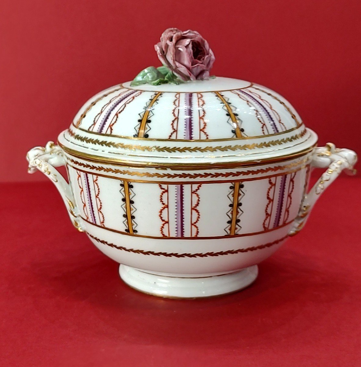 Niderviller - 18th Century - Bouillon Bowl And Its Display Stand-photo-6