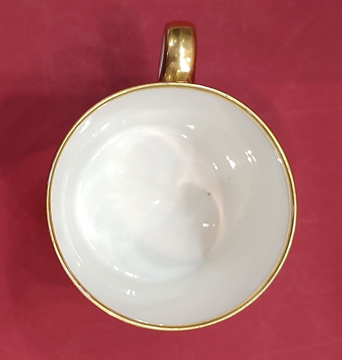 Manufacture De Nast - Paris - Empire Period - Cup And Saucer With Grisaille Decor-photo-8