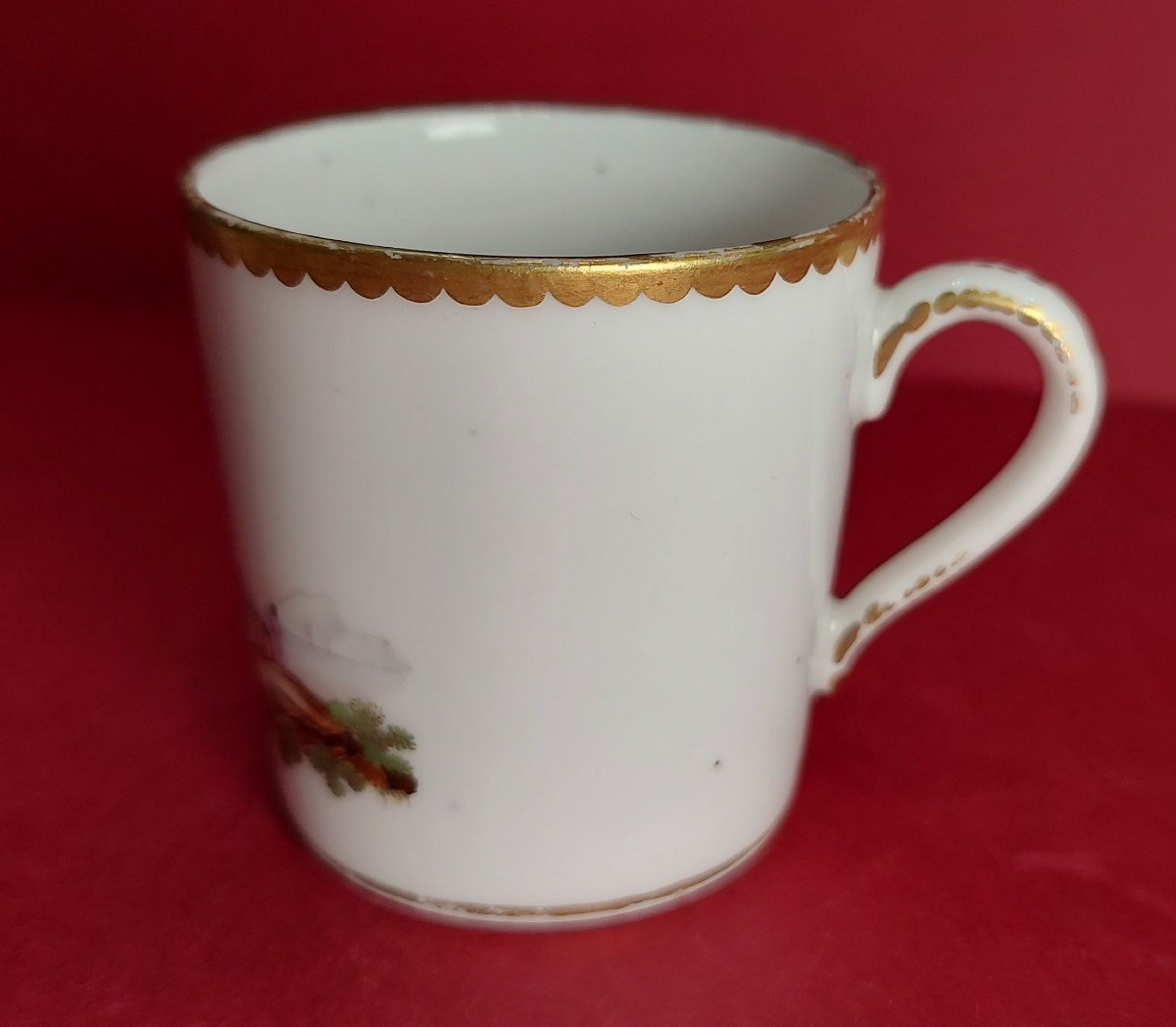 Marseille (attributed To) - 18th Century - Cup And Saucer Decorated With Lake Landscapes-photo-5