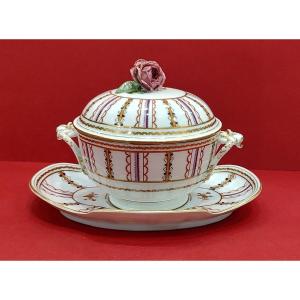 Niderviller - 18th Century - Bouillon Bowl And Its Display Stand