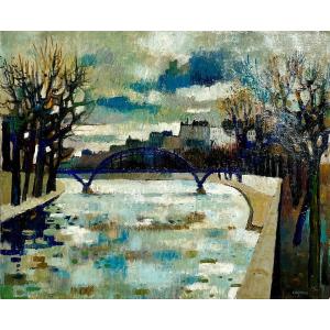 Guy Charon (1927-2021), Paris, The Seine, The Austerlitz Bridge, Circa 1960